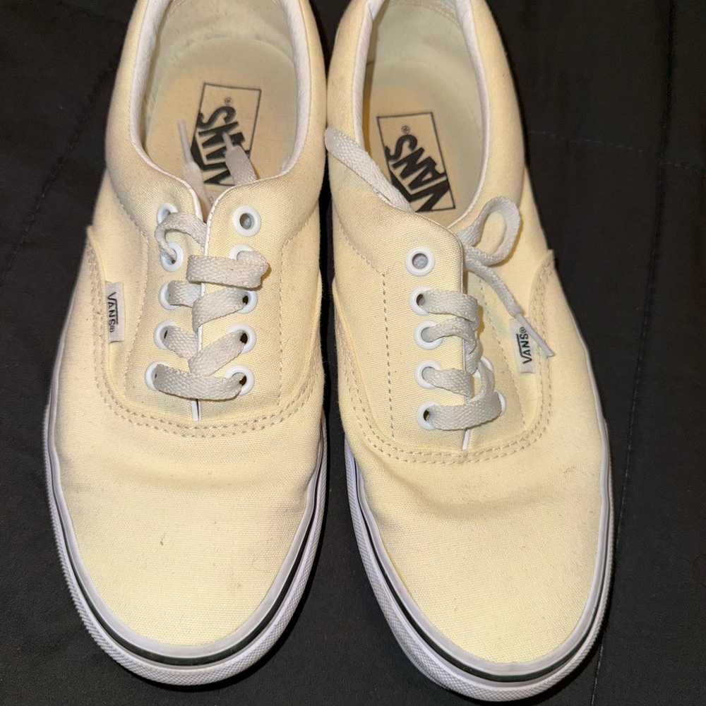 Vans Cream Canvas Sneakers